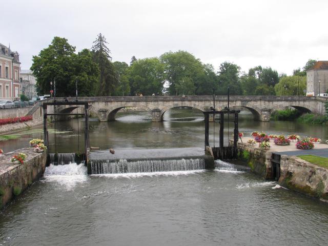 Sauldre. Wiers by museum in Romorantin. This river was teeming with game fish. From the museum which straddles the river, watching the…