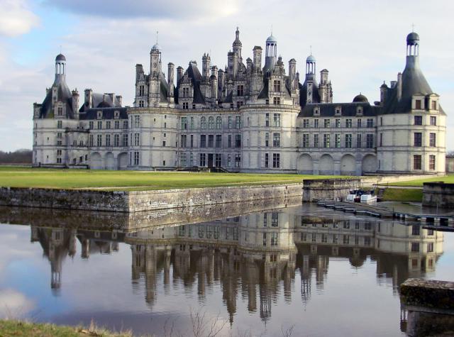 Das Schloss Chambord an der Loire in France