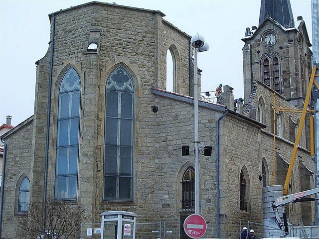 Villars (Loire, France) - Restauration de l'église Saint-Laurent.