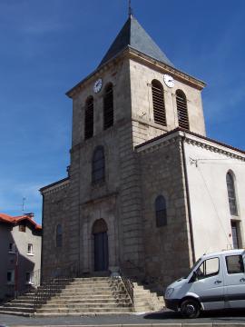 Église Saint-Maurice, à Saint-Maurice-de-Lignon en Haute-Loire, France.
