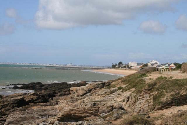 Vue de la plage du quartier Sainte-Marguerite à Pornichet