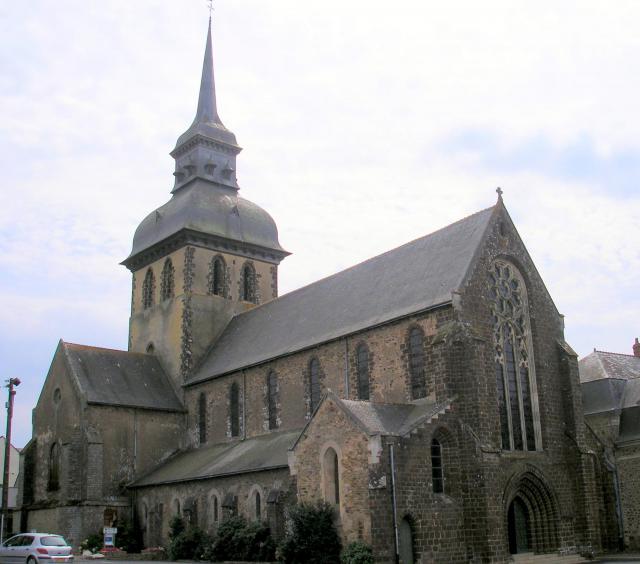 Saint-Gildas-des-Bois (Pays-de-Loire, France). L'église abbatiale.
