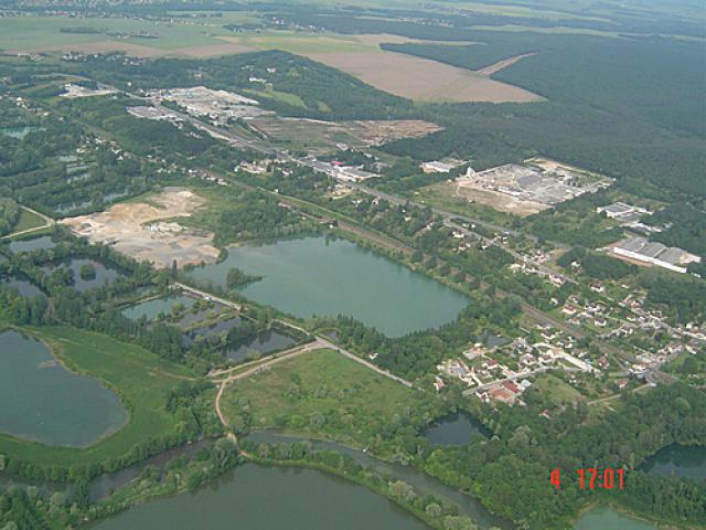 Emplacement du futur du viaduc sur le Loing