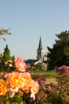 Huisseau sur Mauves - France. South view of the church