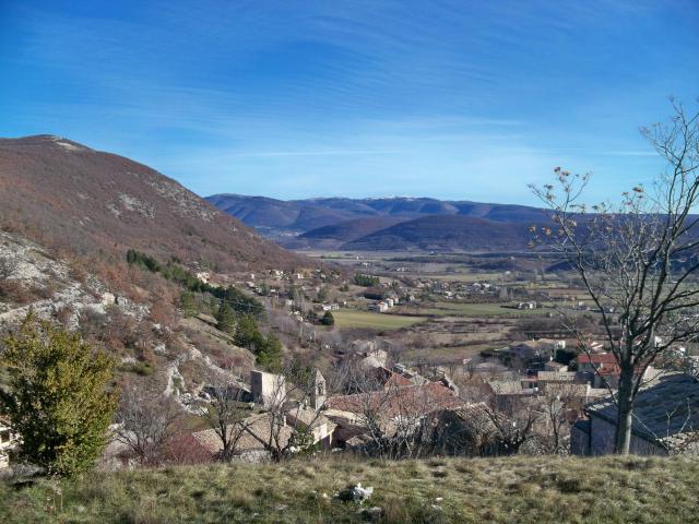 vue sur le paysage autour de Banon (04), France