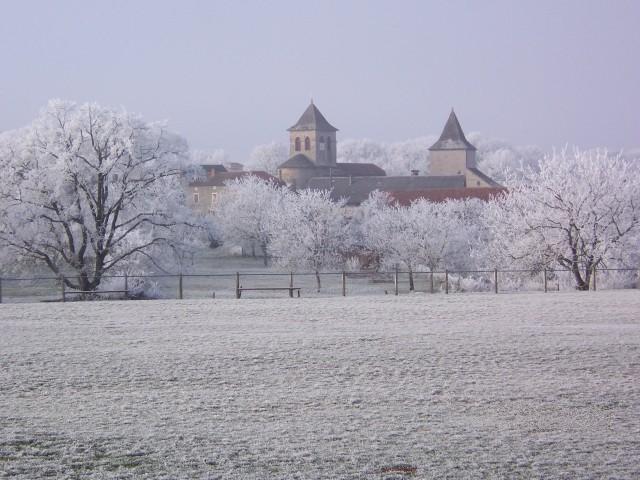 Photo du village d'Issendolus sous le givre