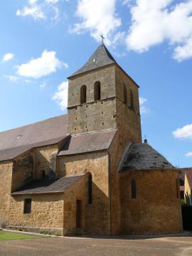 L'église Saint-Agapit de Payrignac (Lot, Midi-Pyrénées, France).