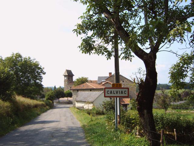 View of Calviac, Dept. Lot, France. It's not a spectacular view, but I think it's a fairly typical French village, and anyway, it has an…