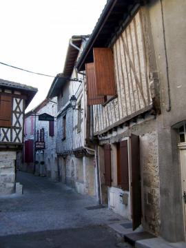Maisons à colombage, rue Posterne, à Casteljaloux (Lot-et-Garonne, France)