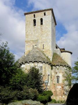Église Sainte-Marie d'Aubiac (47). Chevet.