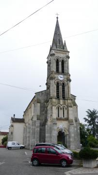 L'église Saint-Sylvestre à Saint-Sylvestre-sur-Lot (Lot-et-Garonne, Aquitaine, France).