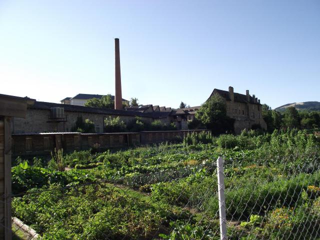 Ancienne usine textile à Marvejols (Lozère), quartier de Pineton.