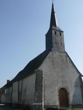 Église du bourg de Grugé, à Grugé-l'Hôpital.