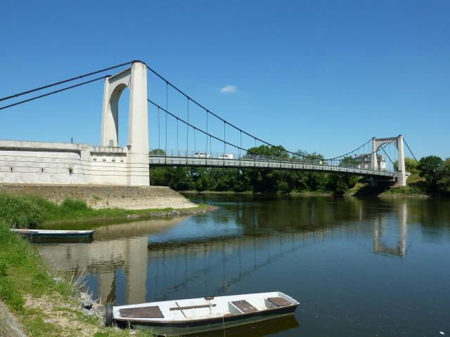 Pont de Chalonnes-sur-Loire (Maine-et-Loire, France), reliant la ville de Chalonnes-sur-Loire à l'Île de Chalonnes.