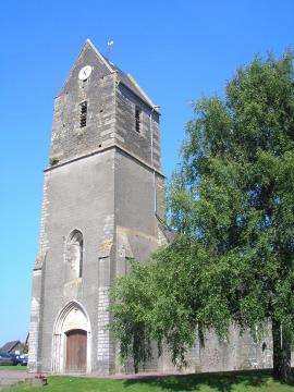 Guilberville (Normandie, France). L'église Saint-Mathurin.