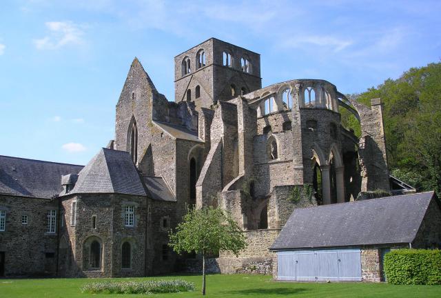 Hambye (Normandie, France). L'église abbatiale.