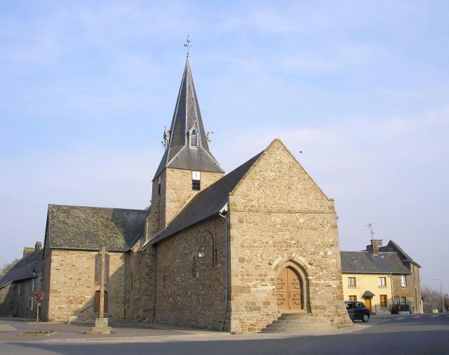 Saint-Cyr-du-Bailleul (Normandie, France). L'église Saint-Cyr-et-Sainte-Juliette.