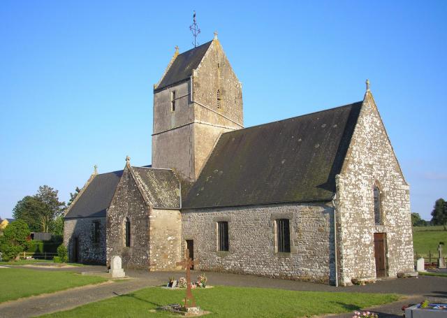 Folligny (Normandie, France). L'église Notre-Dame-de-l'Annonciation du Mesnil-Drey.