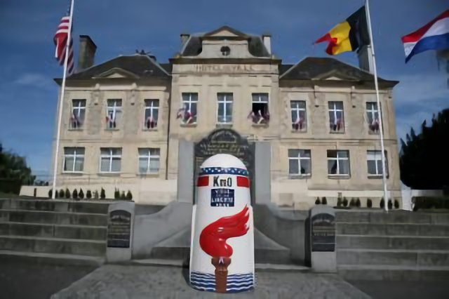 Borne 0, Sainte-Mère-Église, Manche, Basse-Normandie, France