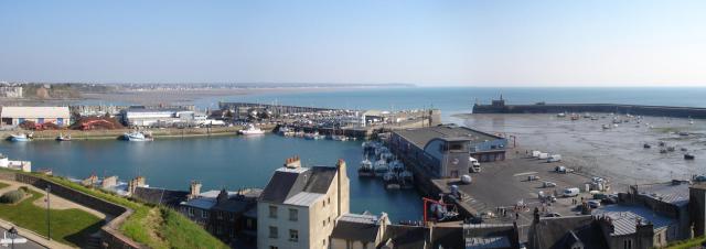 France, Manche (50), Granville, Panorama du port de Granville