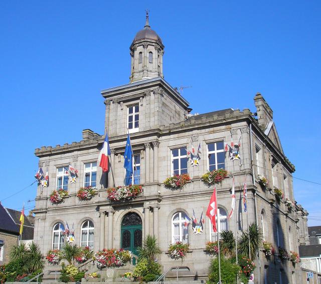 Hôtel de ville de Villedieu-les-Poêles (Normandie, France).
