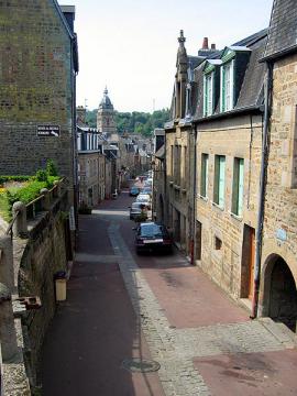 Street in Villedieu-les-Poêles (département of Manche, région Basse-Normandie) in Normandy, France. © 2004, Jeremy Atherton.