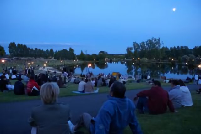 Waiting for the fireworks to begin on 14th July