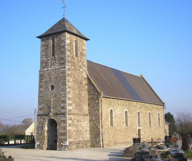 Sourdeval-les-Bois (Normandie, France). L'église Notre-Dame.
