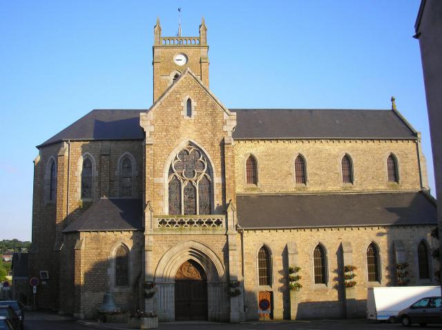 La Haye-Pesnel (Normandie, France). L'église Sainte-Madeleine.