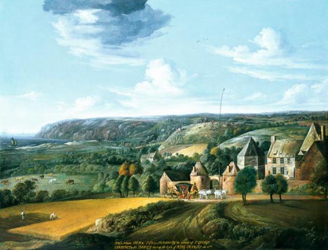Peinture du Manoir de Potrel, département de la Manche.