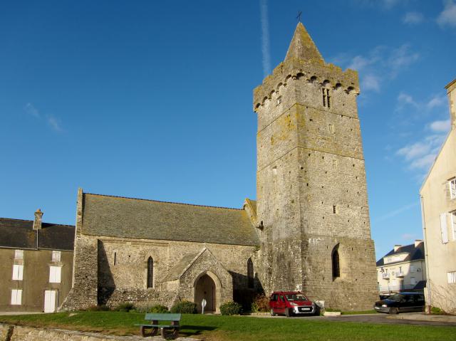 L'église Notre-Dame de Portbail (Manche).