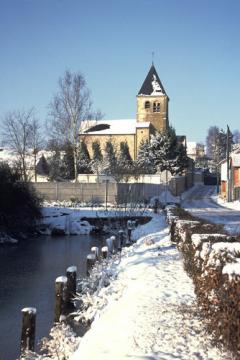 Eglise de Champfleury en hiver