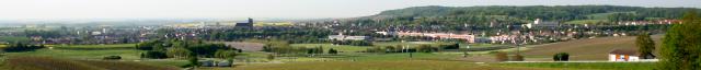 Vue de Sézanne, dans la Marne, en France