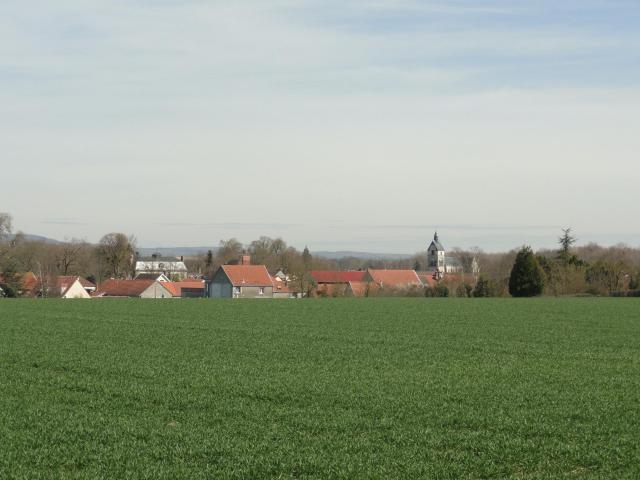 Vue du village d'Athis, depuis le sud-ouest.