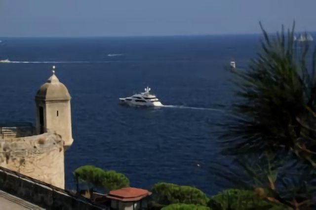 White Boats on Blue Sea