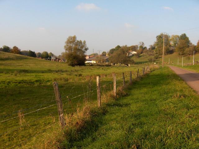 L'entrée du village de Saudron (Haute-Marne) en arrivant de Gillaumé