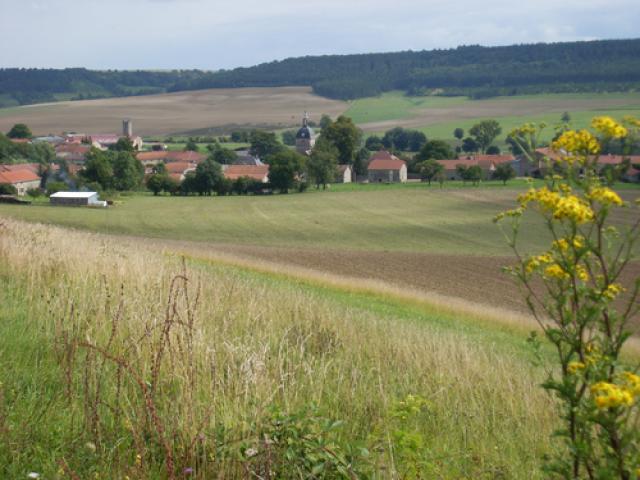 Ambonville depuis la route de Guindrecourt