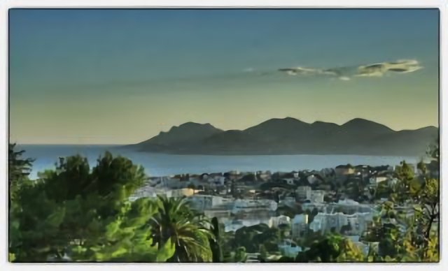 Fin d'après midi sur la baie de Cannes, depuis le canal de la Siagne à Le Cannet