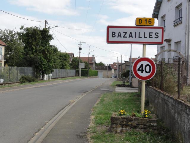Bazailles (Meurthe-et-M.) city limit sign