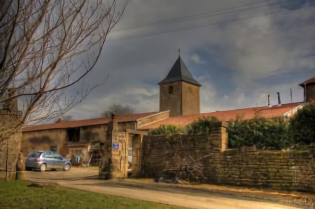 Le clocher de l'église Saint-Etienne d'ANDERNY