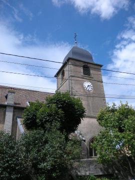 Le clocher de l'église de Reherrey (Meurthe-et-Moselle)
