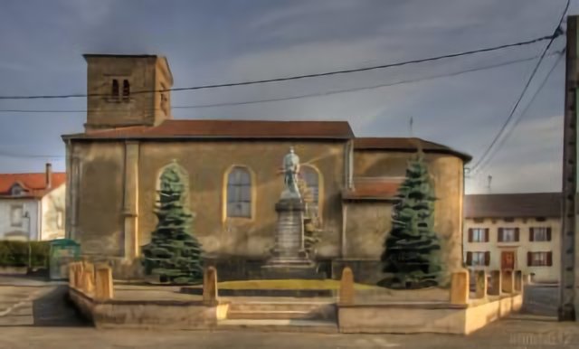 L'église de MURVILLE et le monument aux morts