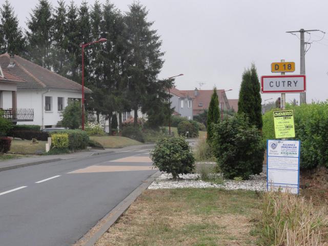 Cutry (Meurthe-et-M.) city limit sign