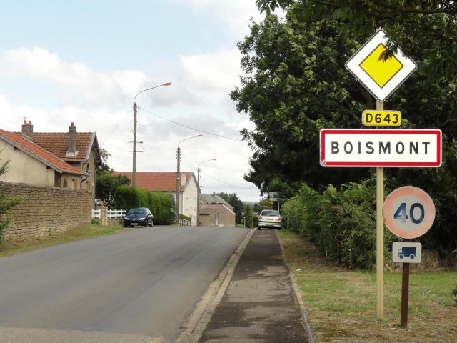 Boismont (Meurthe-et-M.) city limit sign