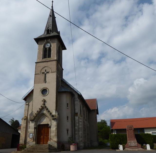 Église Saint-Étienne de Bey-sur-Seille en Meurthe-et-Moselle (France).