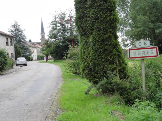 Bures (M-et-M) city limit sign