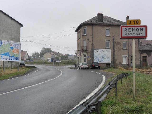 Réhon (Meurthe-et-M.) city limit sign Heumont