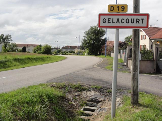Gélacourt (M-et-M) city limit sign