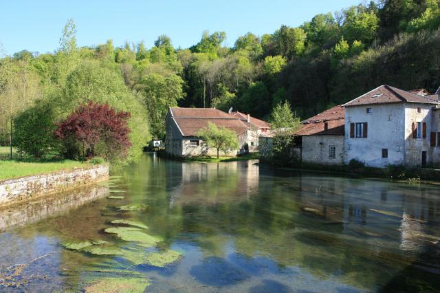 Vue de la Saulx à Rupt-aux-Nonains vers l'amont