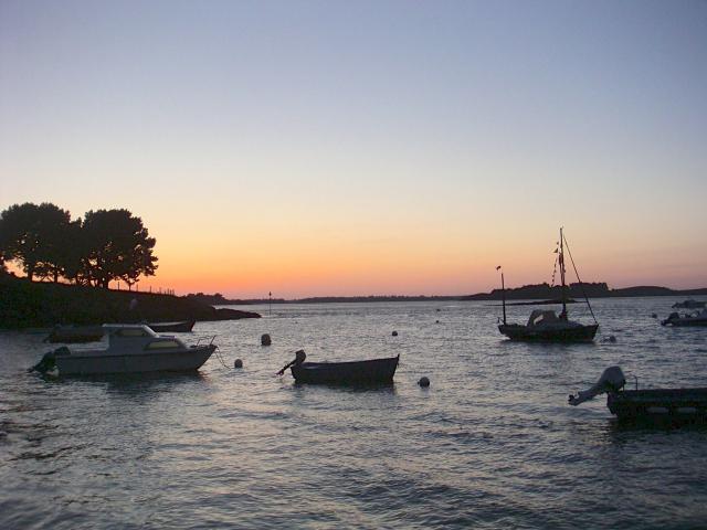 Port du logeo, coucher de soleil